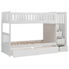 Homelegance Rowe Twin Over Twin Storage Bunk Bed