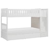 Homelegance Rowe Twin Over Twin Storage Bunk Bed