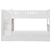 Homelegance Rowe Twin Over Twin Storage Bunk Bed