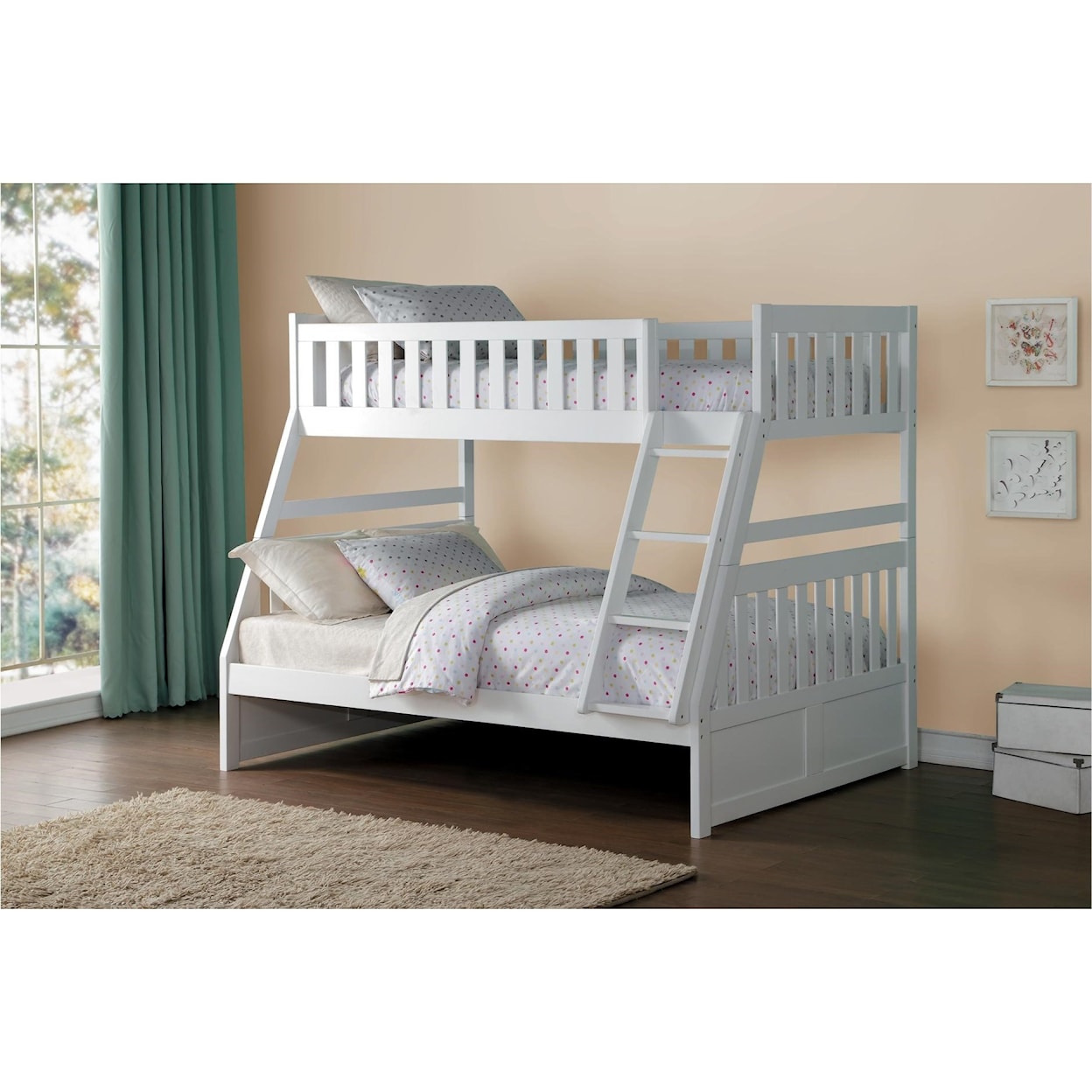 Homelegance Rowe Twin Over Full Bunk Bed