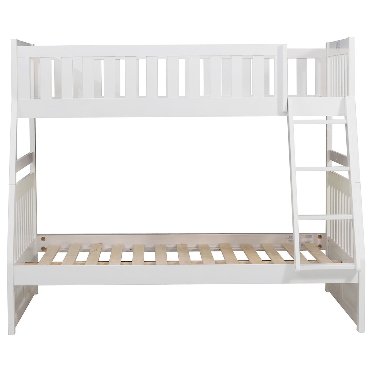 Home Style White Twin over Full Bunk Bed
