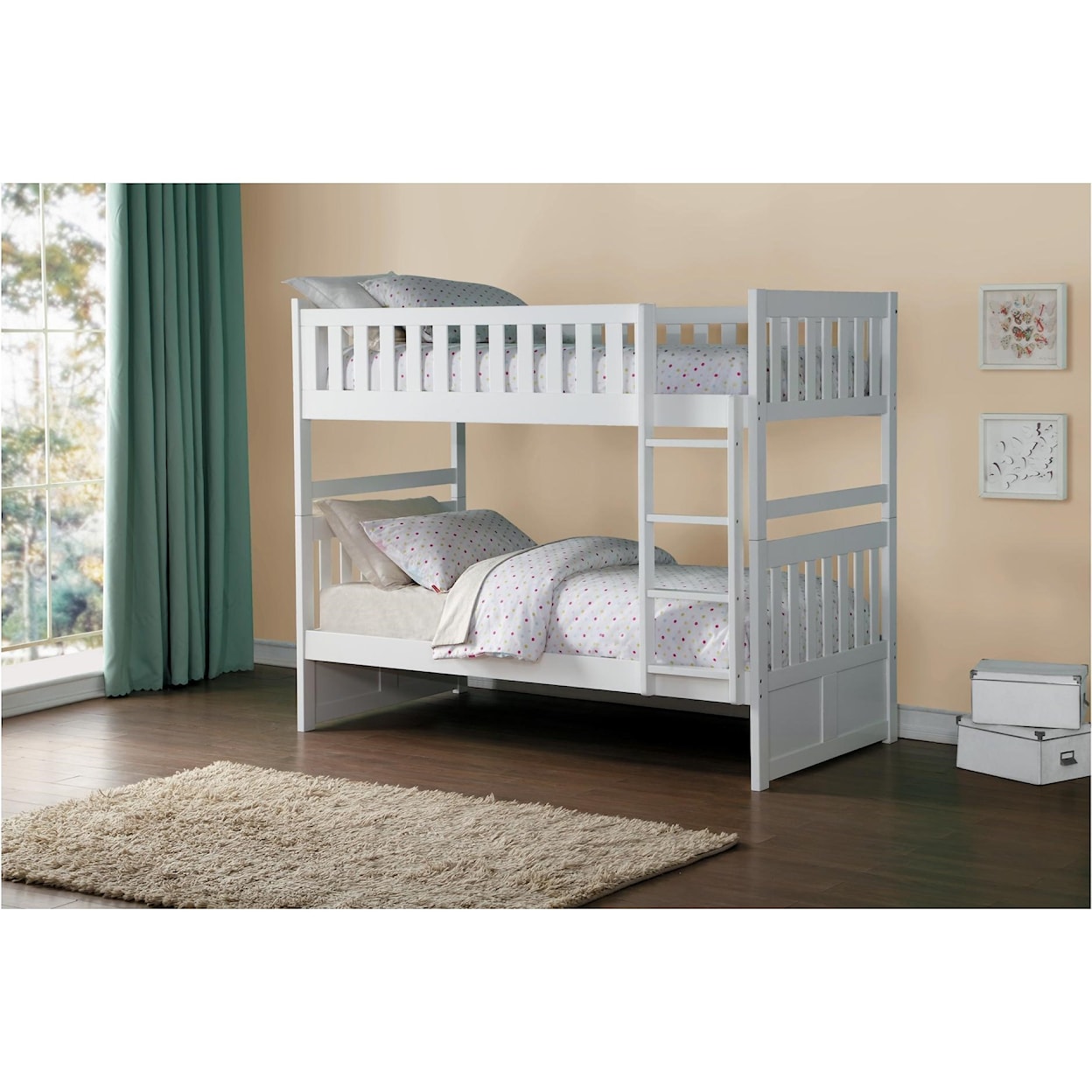 Homelegance Rowe Twin Over Twin Bunk Bed