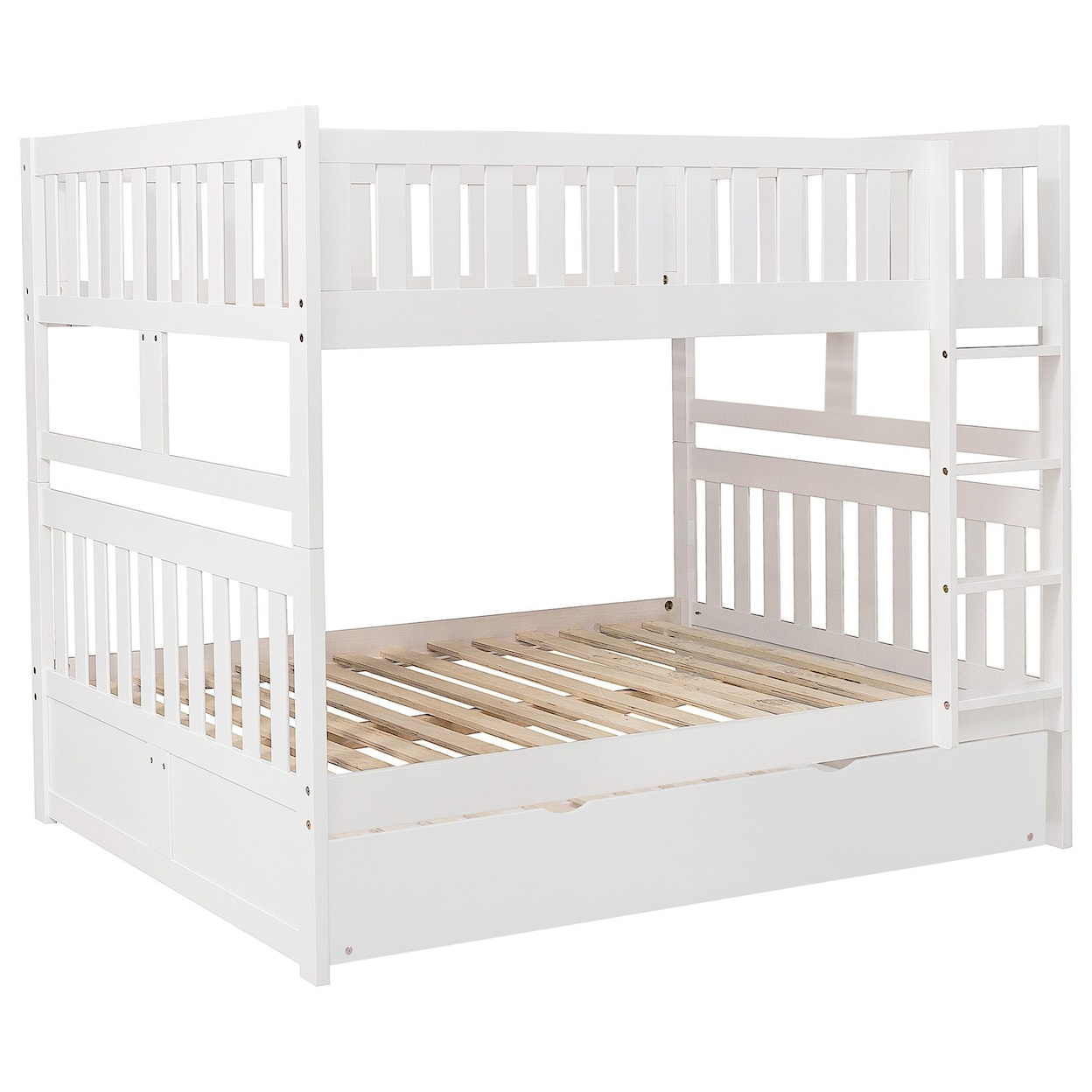 Homelegance Rowe Twin Over Twin Trundle Bunk Bed