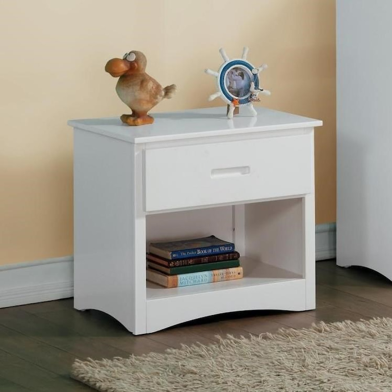 Home Style White Youth Night Stand