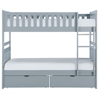 Twin Over Twin Bunk Bed with Storage Drawers