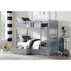 Homelegance Rowe Twin Over Twin Storage Bunk Bed