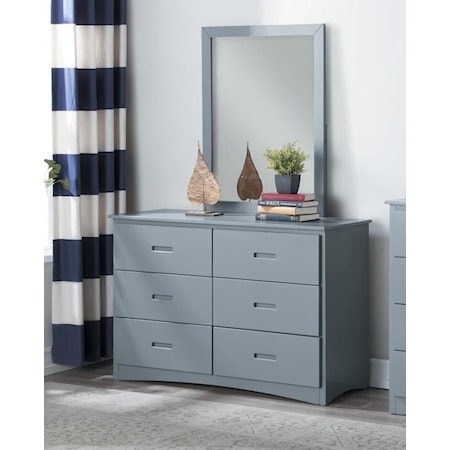 Dresser and Mirror Set