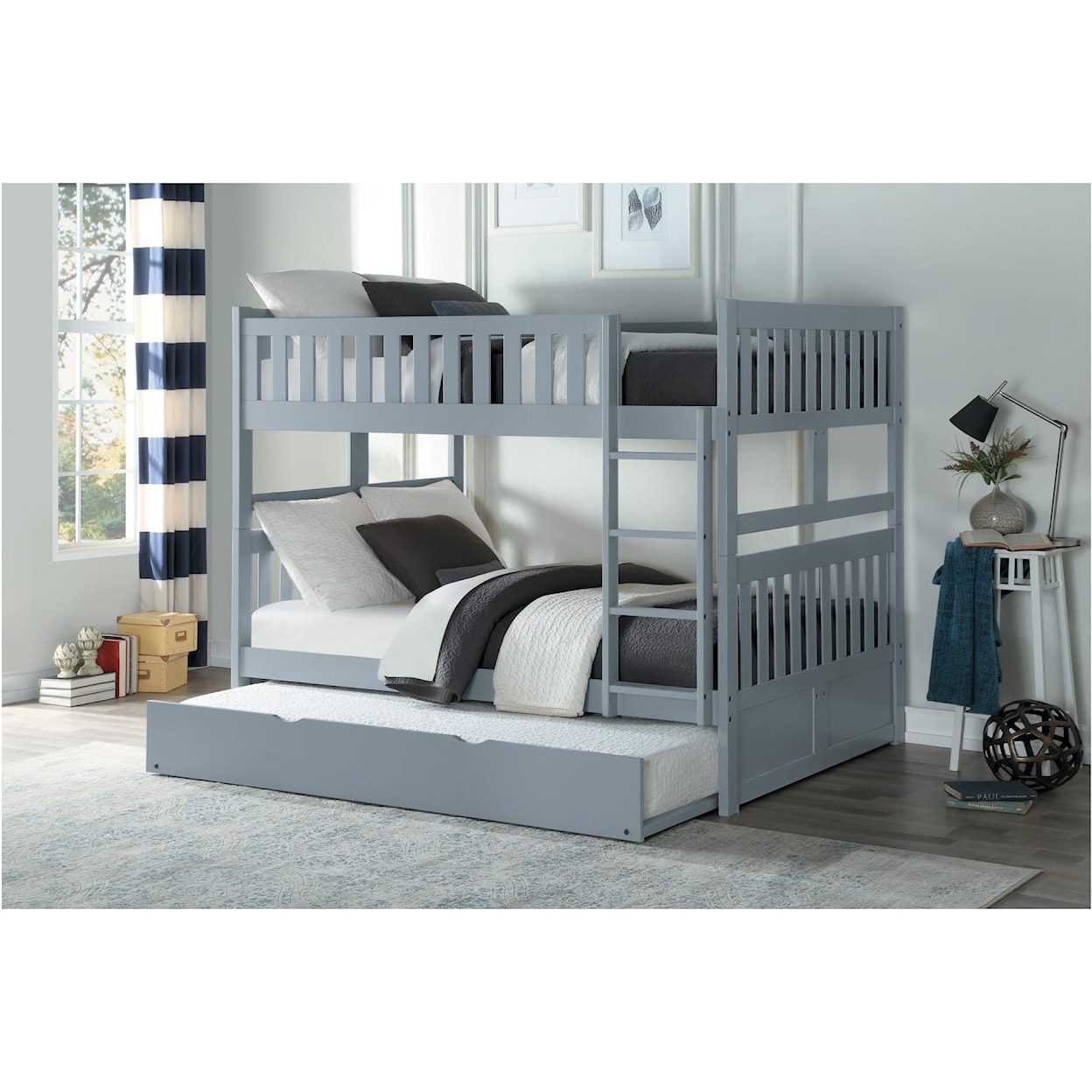 Homelegance Furniture Discovery Full Over Full Trundle Bunk Bed