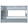 Homelegance Rowe Twin Over Twin Trundle Bunk Bed