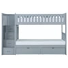 Homelegance Rowe Twin Over Twin Storage Bunk Bed