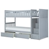 Homelegance Rowe Twin Over Twin Storage Bunk Bed