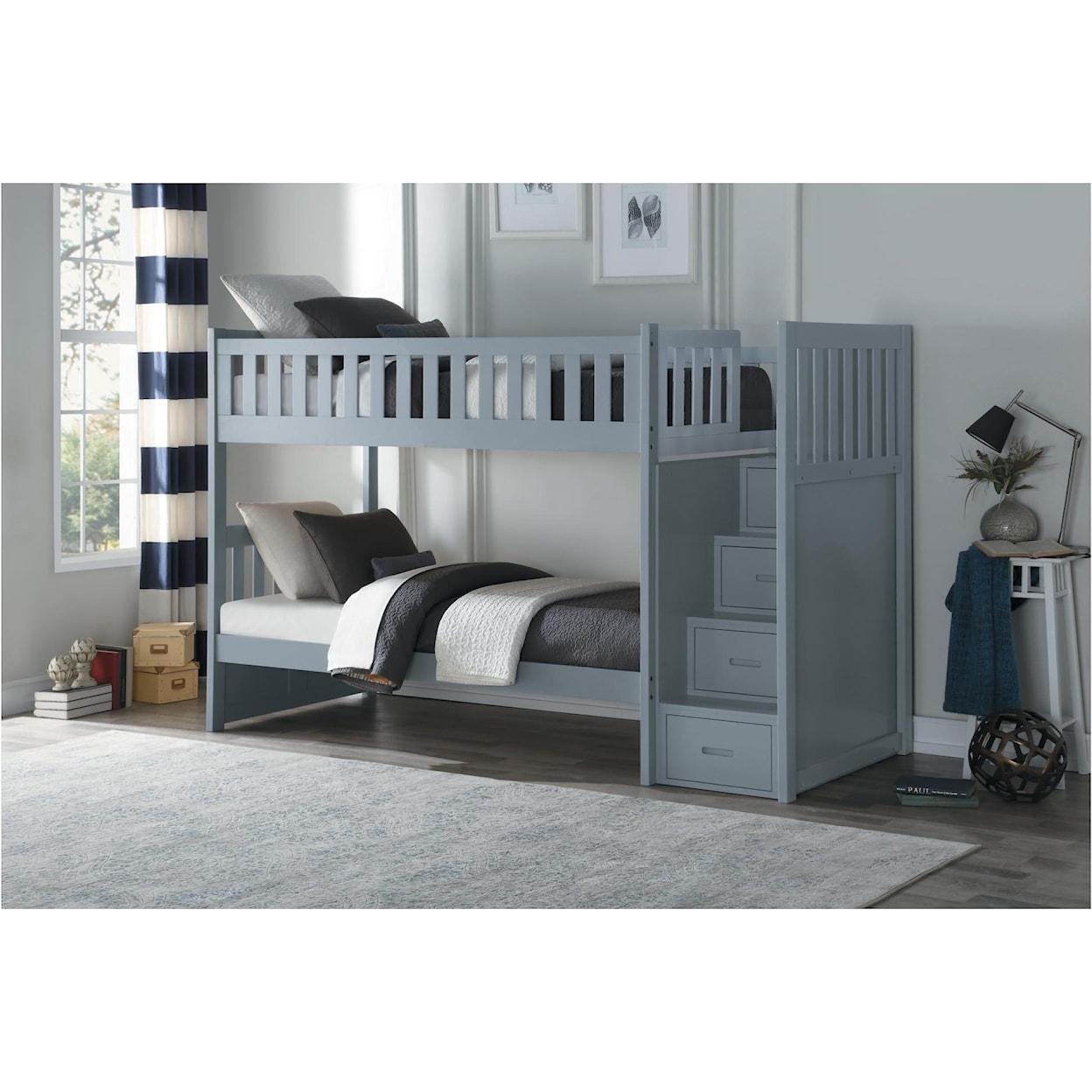 Homelegance Furniture Discovery Twin Over Twin Bunk Bed