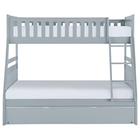 Casual Twin Over Full Bunk Bed with Trundle