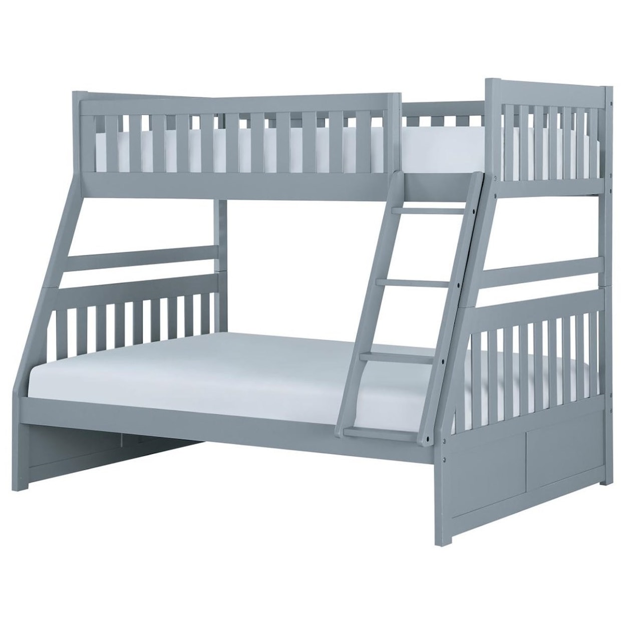 Home Style Gray Twin Over Full Bunkbed