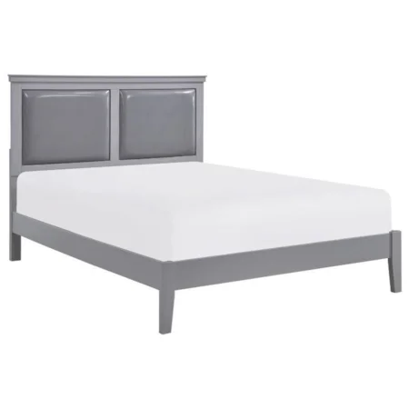 Transitional Full Upholstered Bed