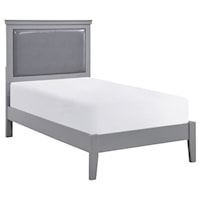 Transitional Twin Upholstered Bed
