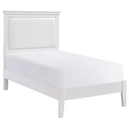 Transitional Twin Upholstered Bed