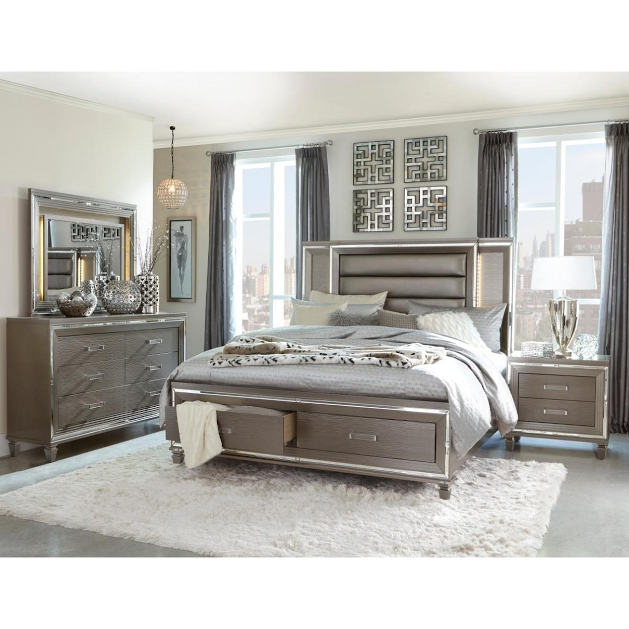 Homelegance Furniture Tamsin Queen Upholstered Bed
