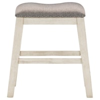 Transitional Counter Height Stool with Nailhead Trim