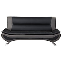 Contemporary Sofa with Chrome Legs