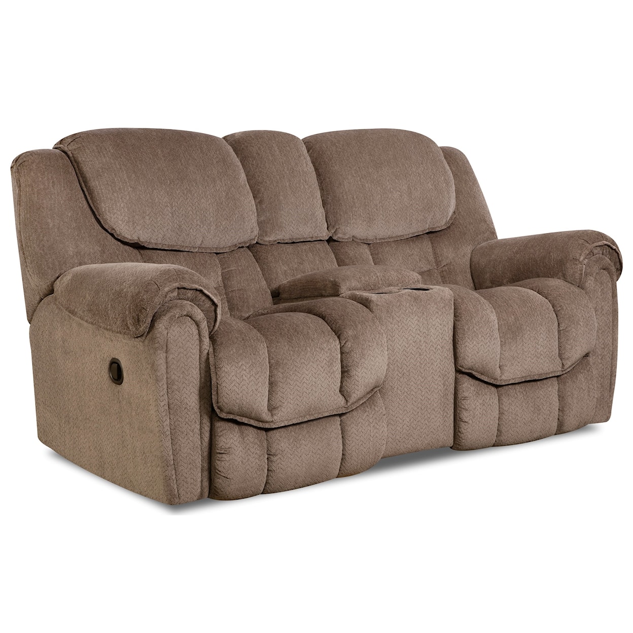 HomeStretch 122 Rocking Console Reclining Loveseat