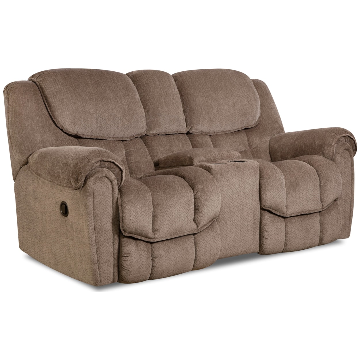 HomeStretch 122 Rocking Console Reclining Loveseat