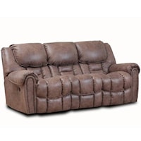 Casual Reclining Sofa With Pillow Top Arms