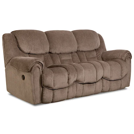 Casual Power Reclining Sofa With Pillow Top Arms