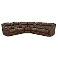 Casual Power Super-Wedge Sectional with Tufted Seats and Back