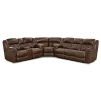 Casual Power Super-Wedge Sectional with Tufted Seats and Back