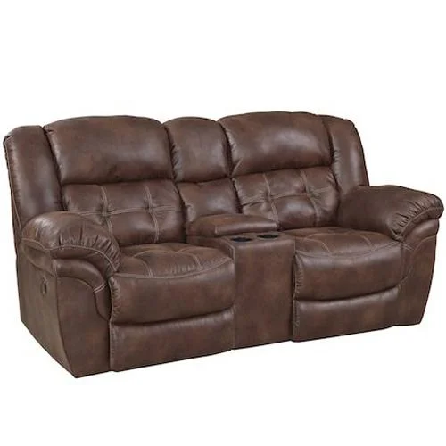 HomeStretch Frontier 129-29-21 Casual Power Reclining Console Loveseat ...