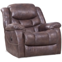 Power Rocker Recliner with Pillow Arms