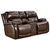 HomeStretch 170 Power Reclining Console Loveseat