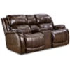 HomeStretch 170 Power Reclining Console Loveseat