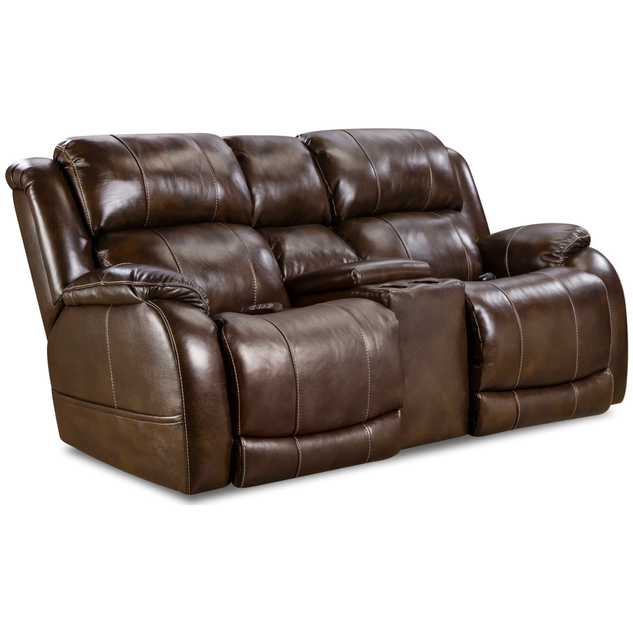 HomeStretch Denali Power Reclining Console Loveseat