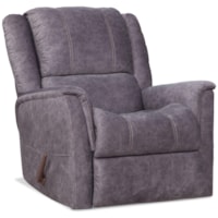 Casual Rocker Recliner with Contrast Stitching