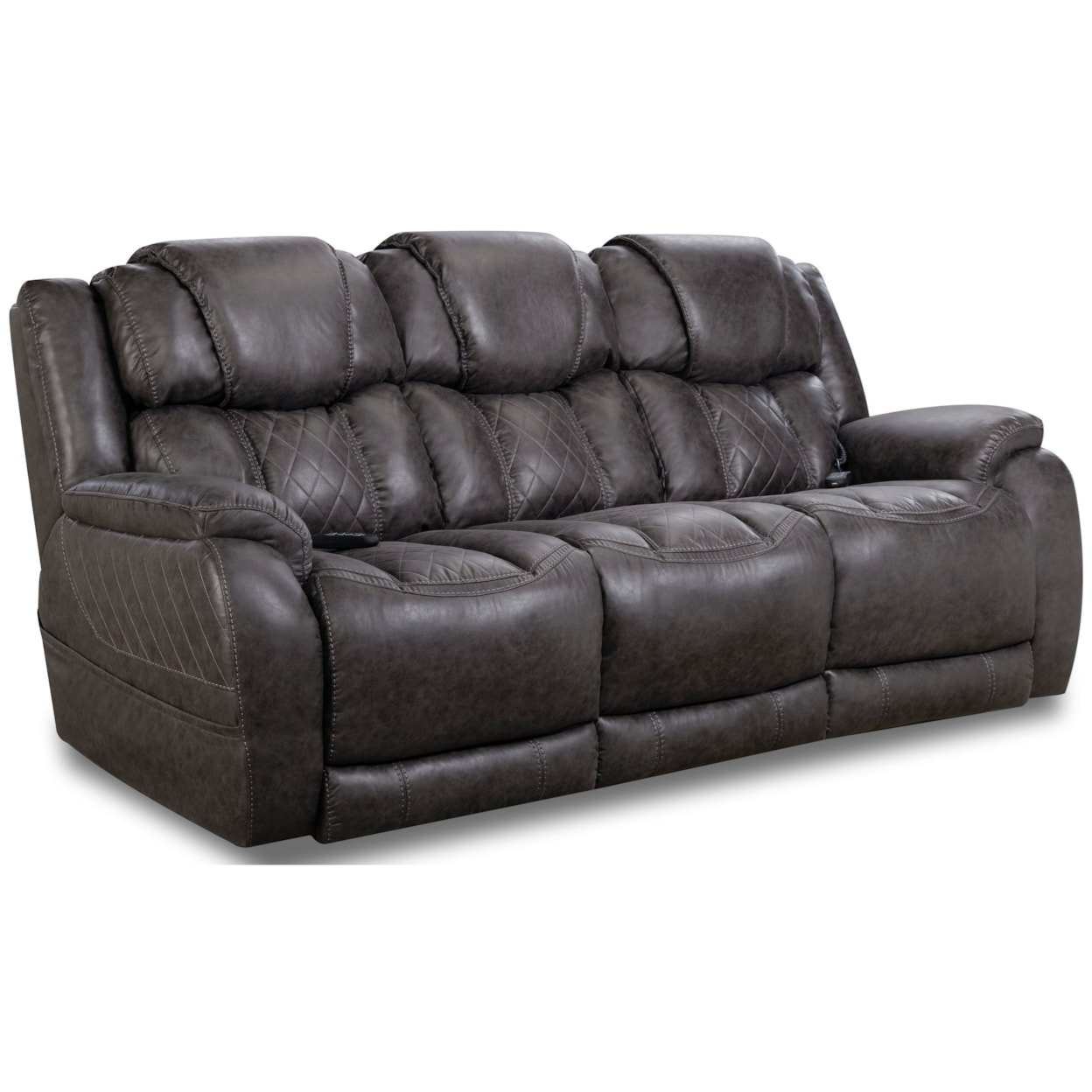 HomeStretch 174 Double Reclining Power Sofa