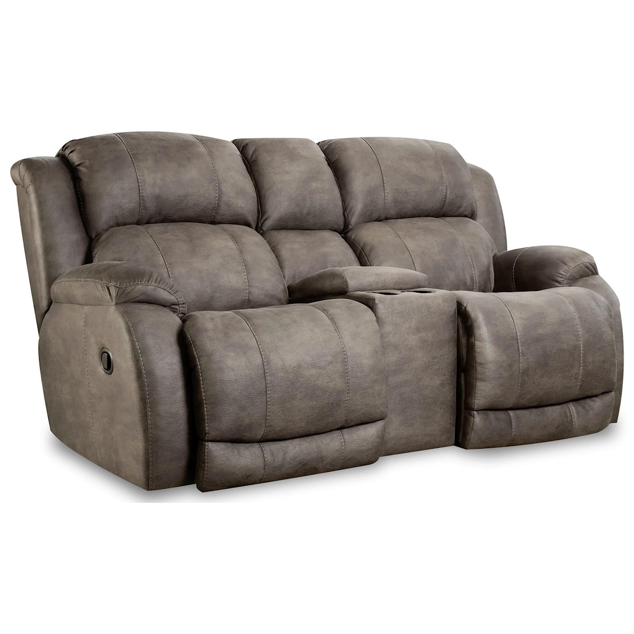 HomeStretch 177 Reclining Console Loveseat