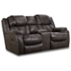 HomeStretch 182 Reclining Console Loveseat