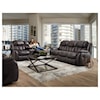 HomeStretch 182 Reclining Console Loveseat