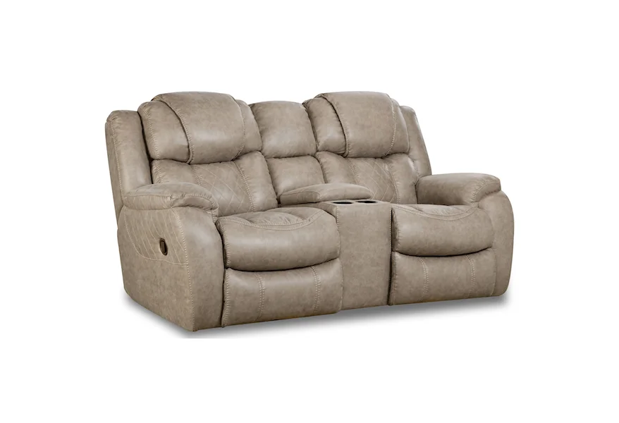 182 Reclining Console Loveseat by HomeStretch at Furniture Barn