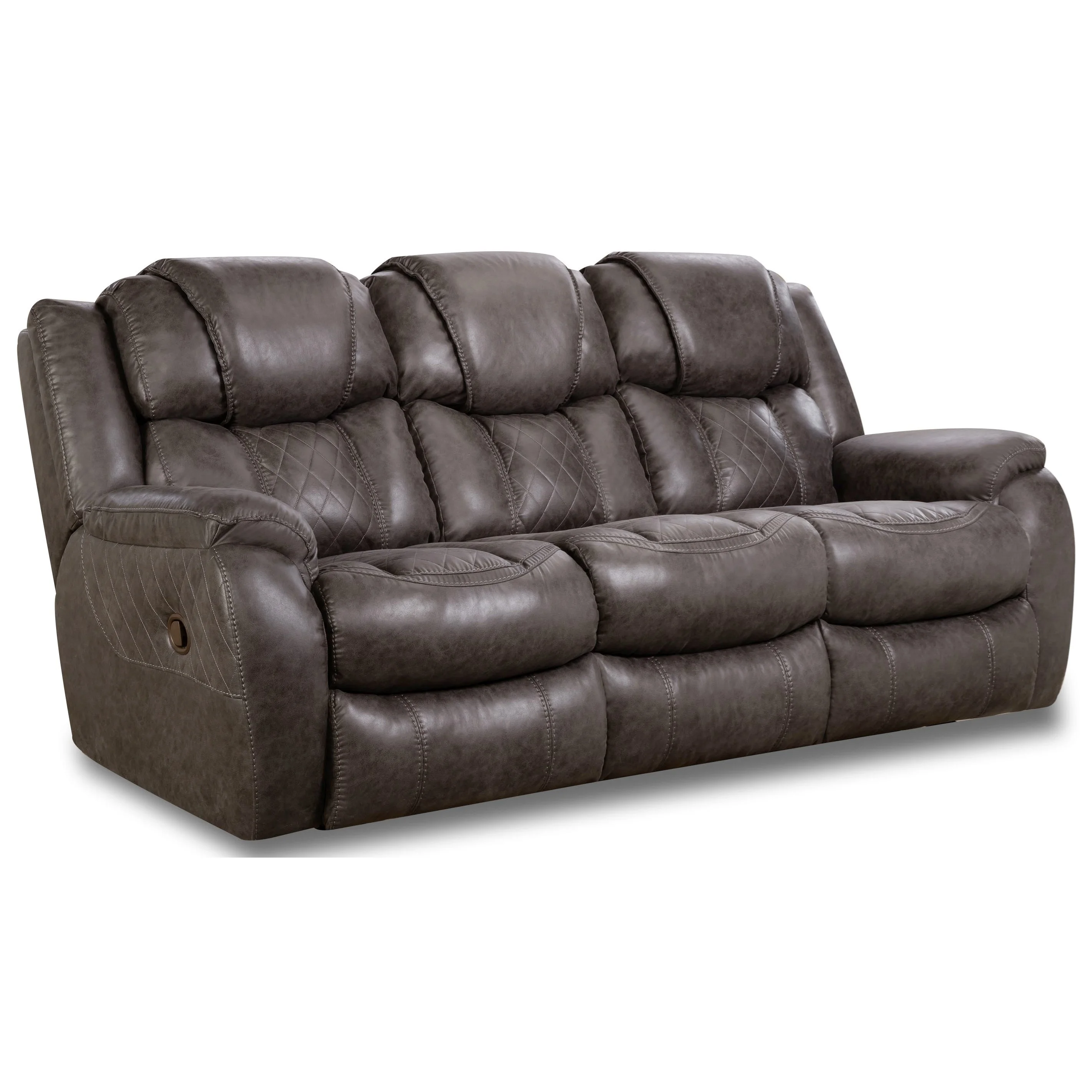 HomeStretch 182 1823014 Casual Style Double Reclining Sofa Suburban