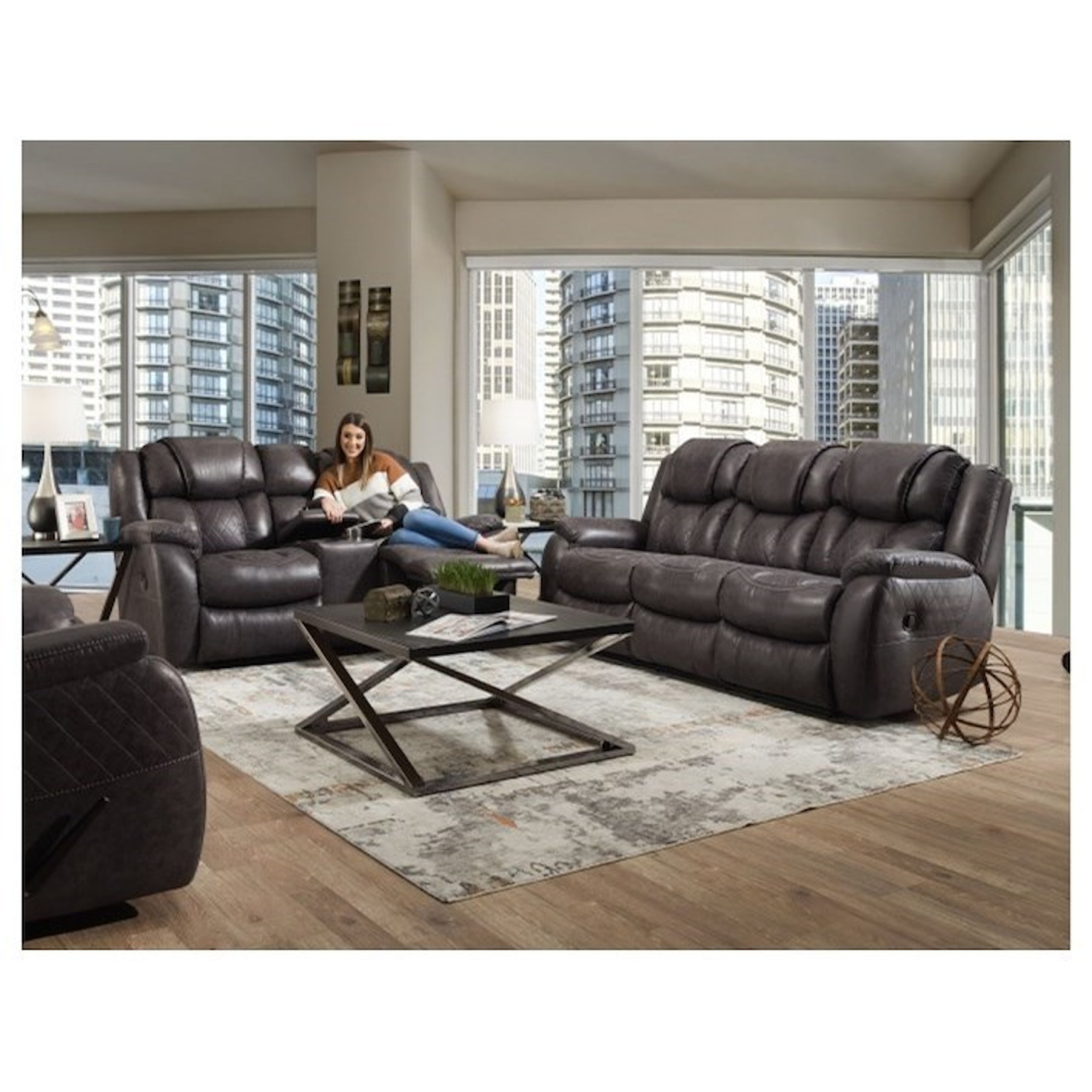 Homestretch Marlin 1184hs Casual Style Double Reclining Sofa Standard Furniture Reclining Sofa