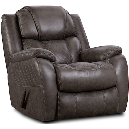 Casual Style Plush Rocker Recliner