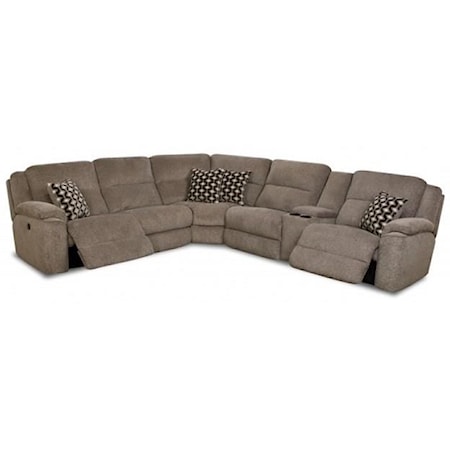 Casual Power Reclining Sectional Sofa