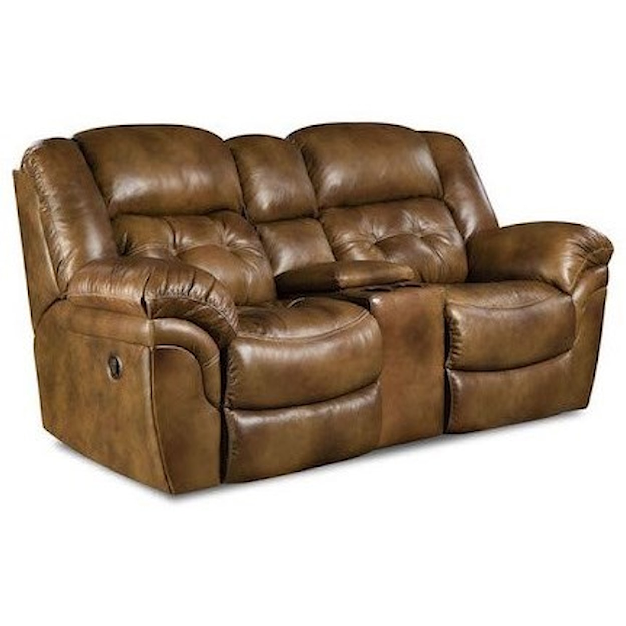 HomeStretch 155 Reclining Console Loveseat