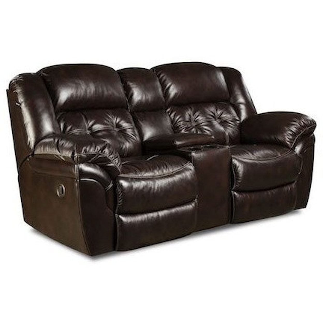 HomeStretch 155 Reclining Console Loveseat