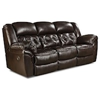 Casual Double Reclining Power Sofa with Pillow Arms