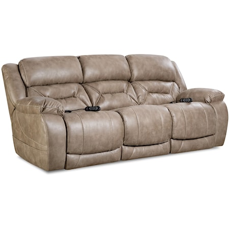 Casual Power Reclining Sofa with Power Headrests