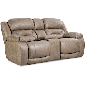 HomeStretch 158 Power Reclining Console Loveseat